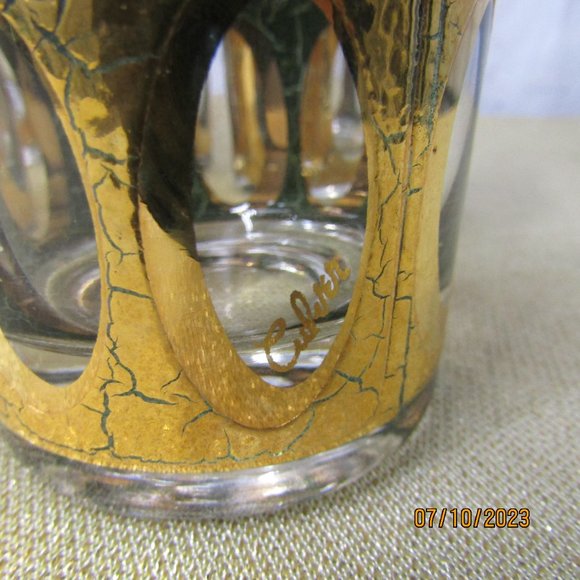 Set of Six MCM Culver Pisa Collins Glasses - Picture 4 of 8
